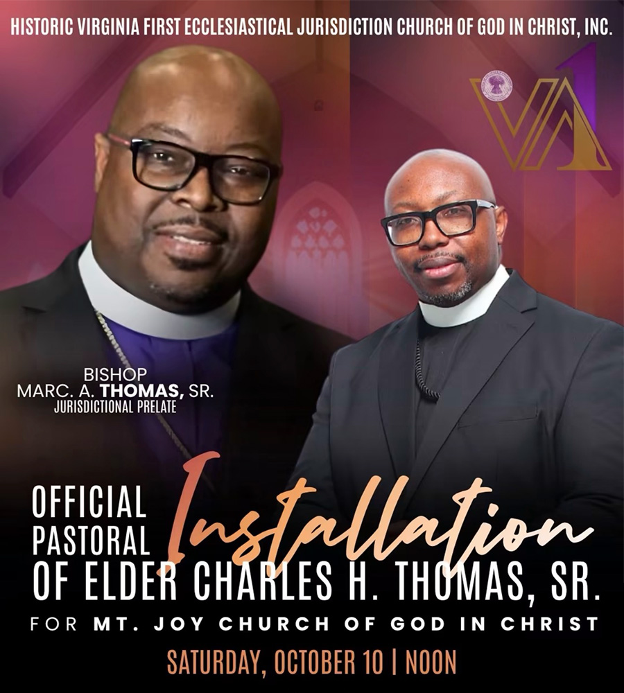 Official Pastoral Installation of Elder Charles H. Thomas, Sr.